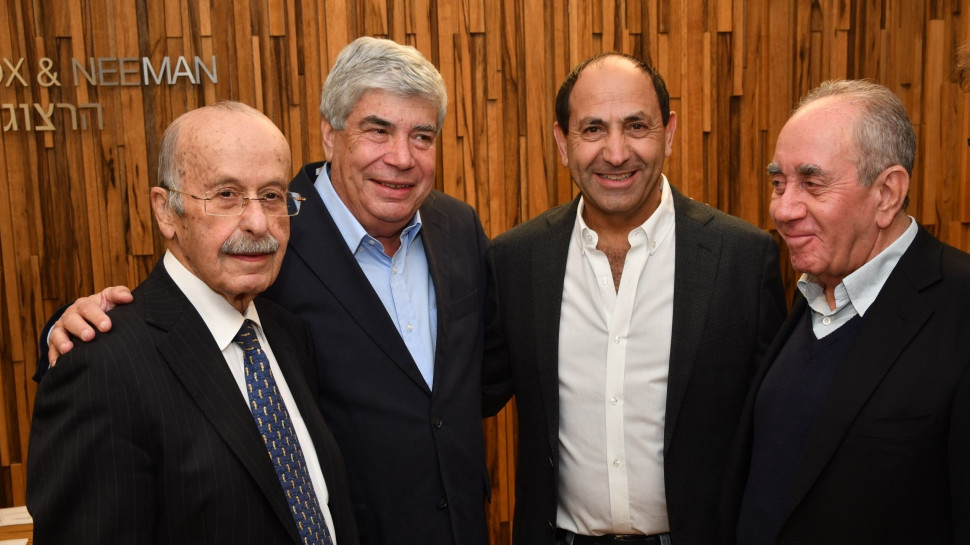 אלפרד אקירוב, רמי לוי, עמי הראל ורמי כספי (צילום: ישראל מלובני)