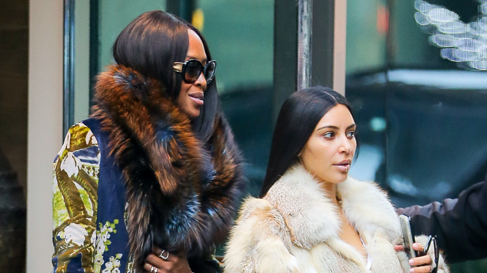 קים קרדשיאן, נעמי קמפבל (צילום: Getty images)