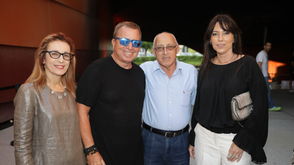 רז'ין גנזי, מוטי ששון, משה פטרבורג ומיה דבש (צילום: רפי דלויה)