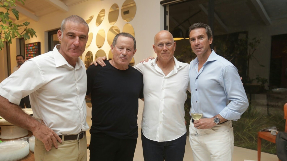  טום סטרן, רועי בן ימי, מאיר שמיר וגידי מרק (צילום: ארז עוזיר)