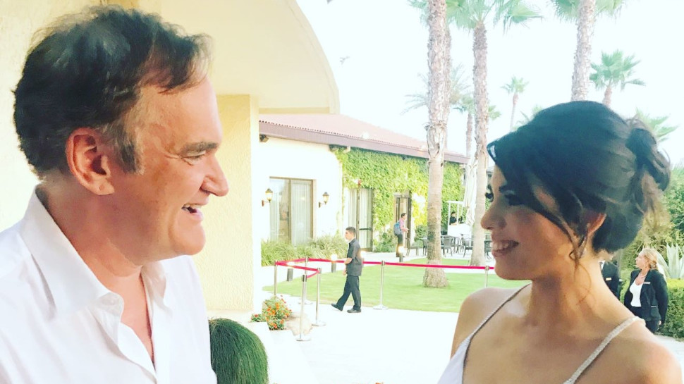 דניאלה פיק, קוונטין טרנטינו (צילום: ניר סגל)