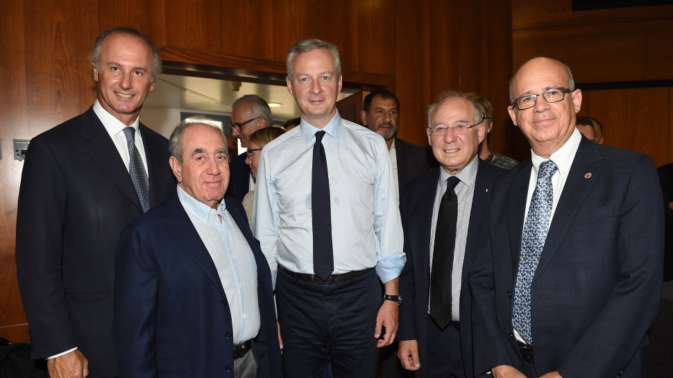 יוסף קלפטר, יעקב פרנקל, בונו לה-מר, אלפרד אקירוב ופרסואה היילברון (צילום: ישראל הדרי)