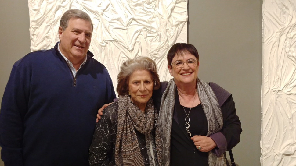 רותי אופק, דינה רקנאטי ואודי רקנאטי (צילום: מוזיאון הפתוח בתפן)