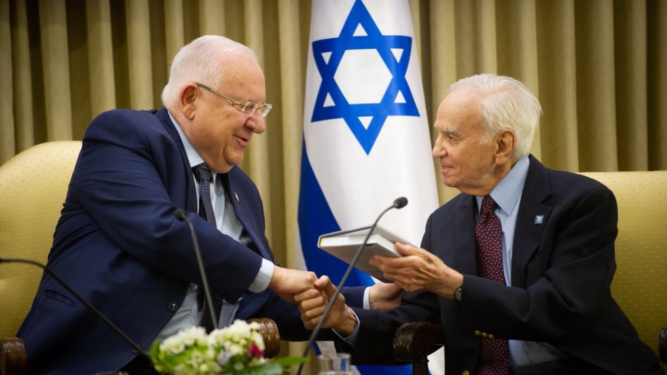 מורט מנדל וראובן (רובי) ריבלין (צילום: יריב ויינברג)