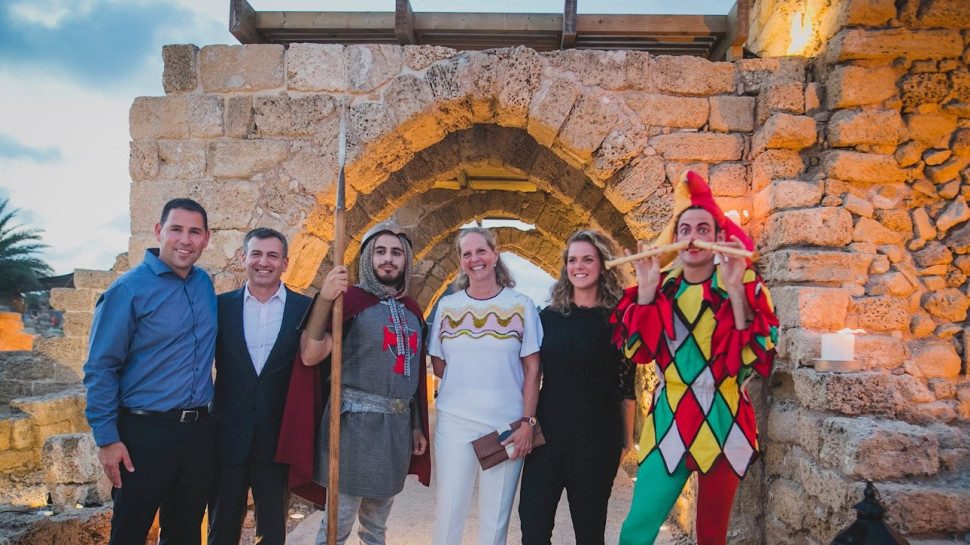 אליס ואריאן דה רוטשילד, גיא סברסקי ומיכאל כרסנטי (צילום: ויקטור לוי)