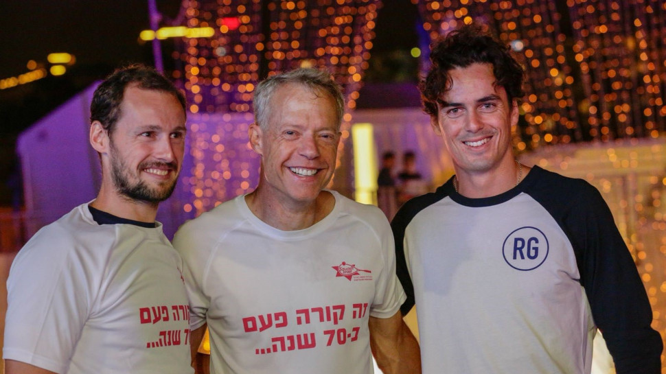 פול קול, אביב בושינסקי וגרגורי גוטייה (צילום: נמרוד אהרונוב)