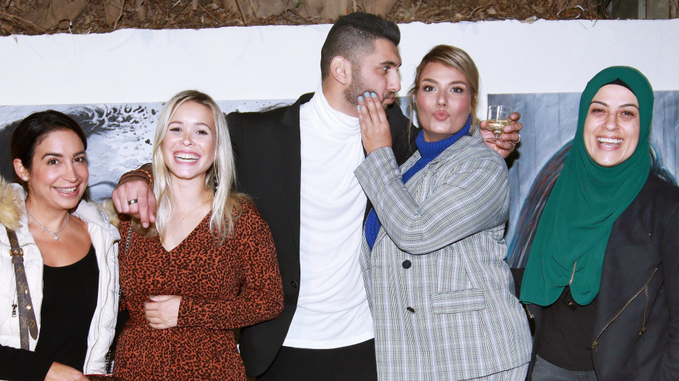 סמואל חגאי ולירז אסייג והחברים (צילום: ענת מוסברג)