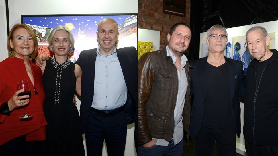 אפי וגלית שנידמן ועירית תאומים, מושיק תאומים, ישי דוידי ועדו הר-טוב (צילום: אייל יצהר)