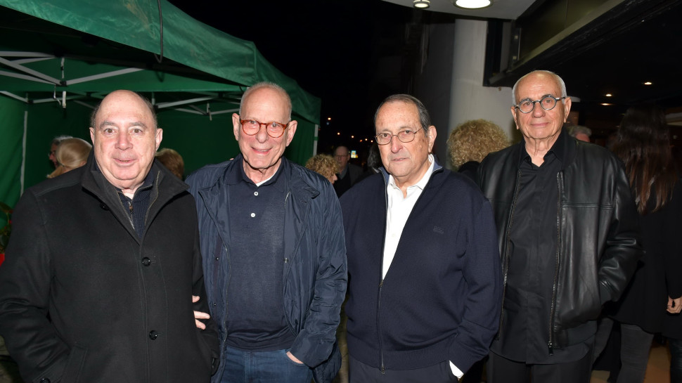 ישראל מקוב, אלי זהר, רמי אונגר ופיני רובין (צילום: אביב חופי)