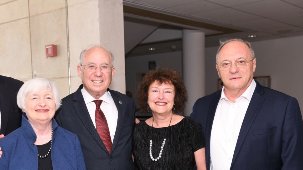 ליאו ליידרמן, קרנית פלוג, פרופ' יעקב פרנקל וג'נט ילן  (צילום: ישראל הדרי)