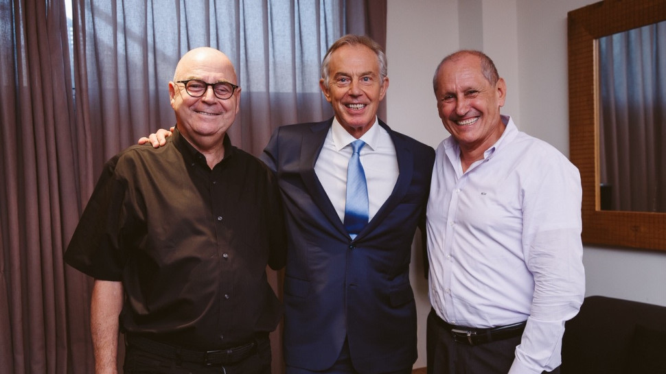 מיכאל אילוז,  טוני בלייר, איתן ורטהיימר (צילום: דוברות אוניברסיטת בר אילן)