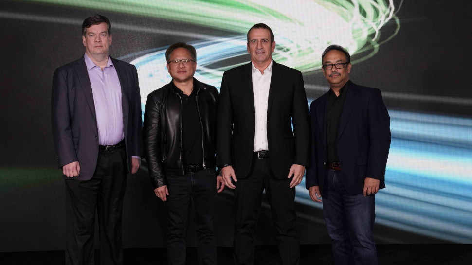 רג'יב האזרה, איל וולדמן, ג'נסן הואנג, פורסט נורוד (צילום: טל מילר)