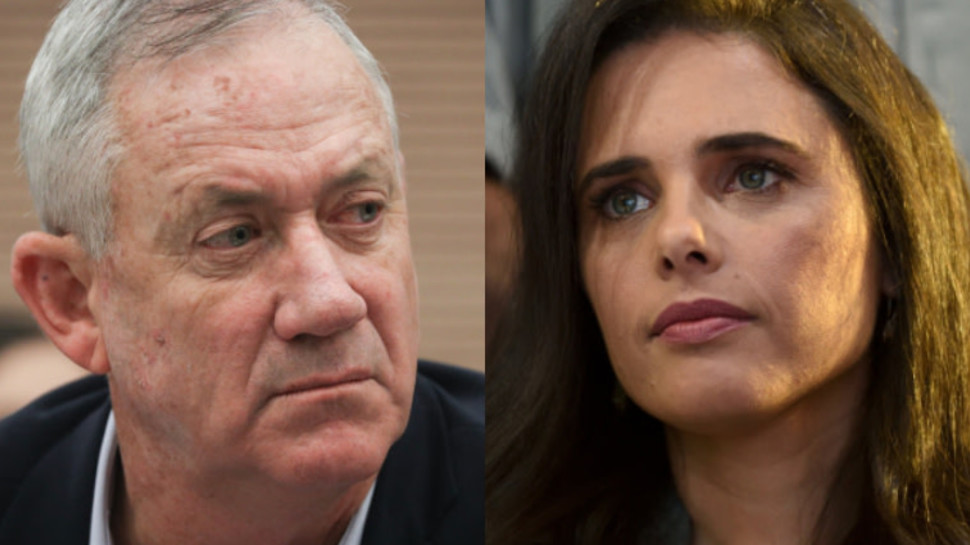 איילת שקד, בני גנץ (צילום: יונתן זינדל, פלאש 90,גילי יערי, פלאש 90)