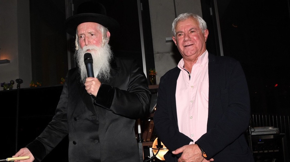 רוני פוקס, הרב יצחק דוד גרוסמן  (צילום: אביב חופי)