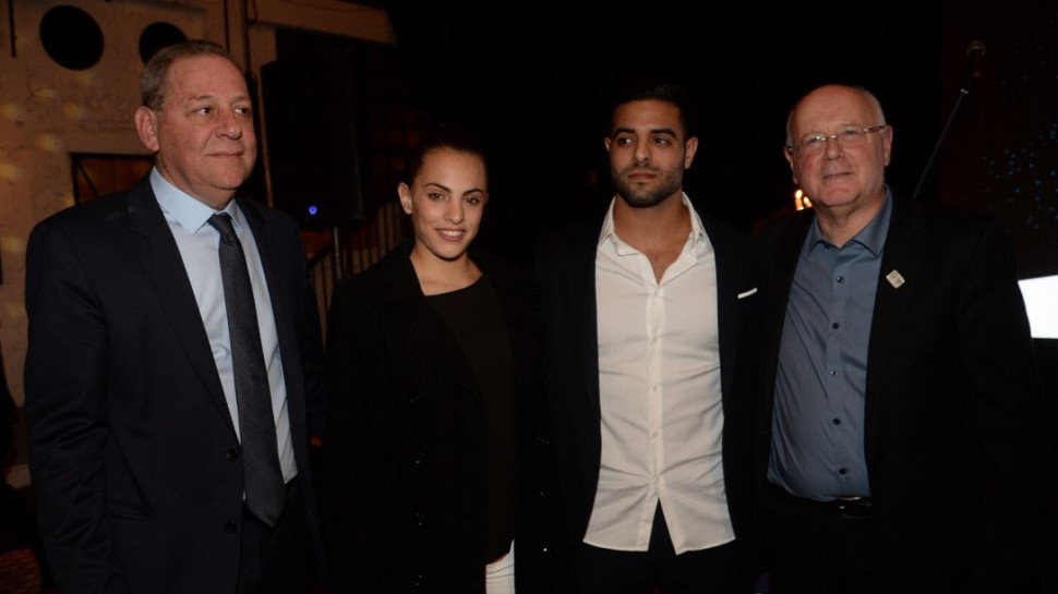 גילי לוסטיג, שגיא מוקי, לינוי אשרם, יגאל כרמי (צילום: עמית שיסל, הוועד האולימפי)