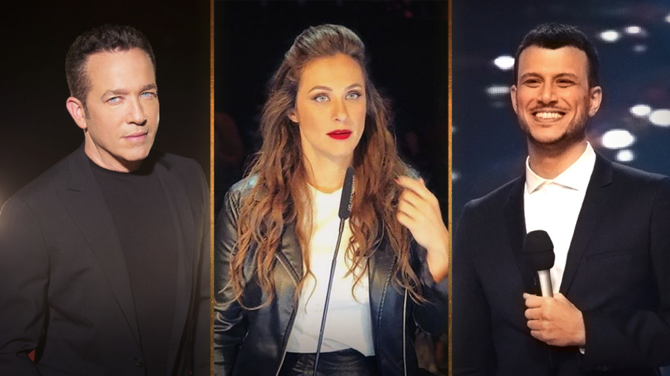 אסי עזר, קרן פלס, גיא פינס (צילום: יונתן זינדל,צילום מסך,גיא כושי ויריב פיין)