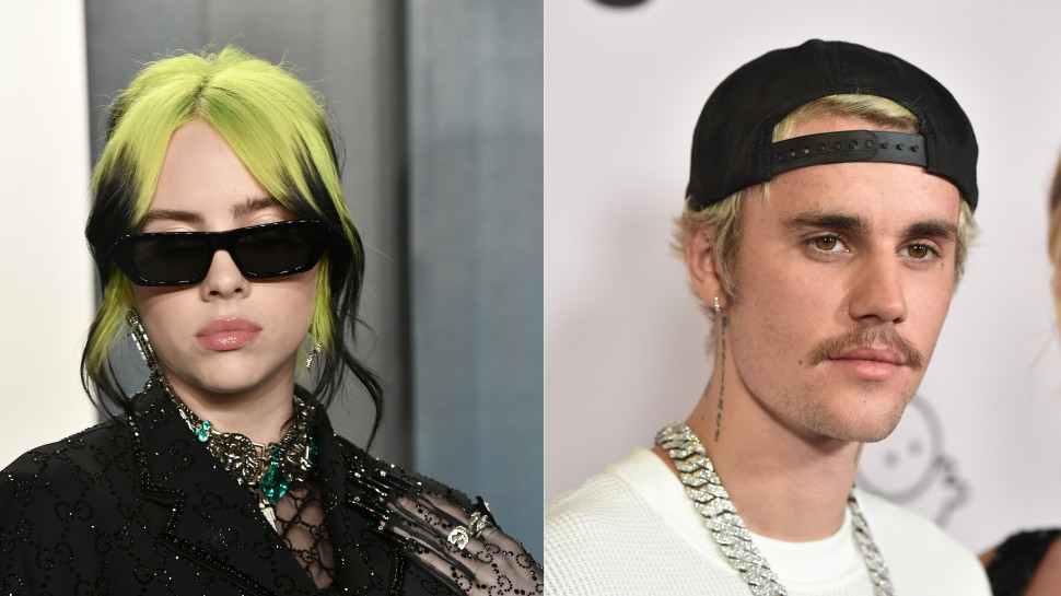 ג'סטין ביבר, בילי אייליש (צילום: gettyimages)