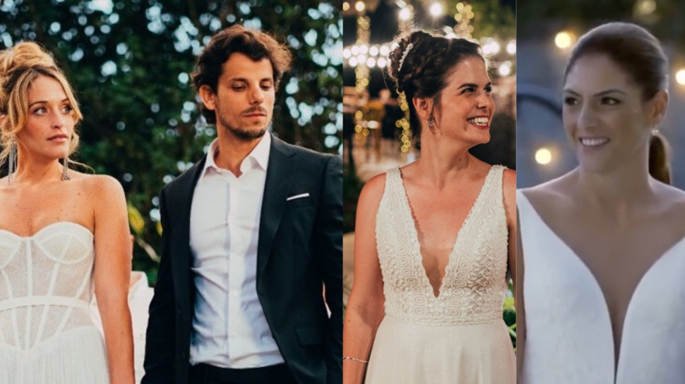 חתונה ממבט ראשון, הגר משה, דנית ליבנת, מאור פינקלשטיין, מור לרמן (צילום: לירון סער,צילום מסך: קשת 12)