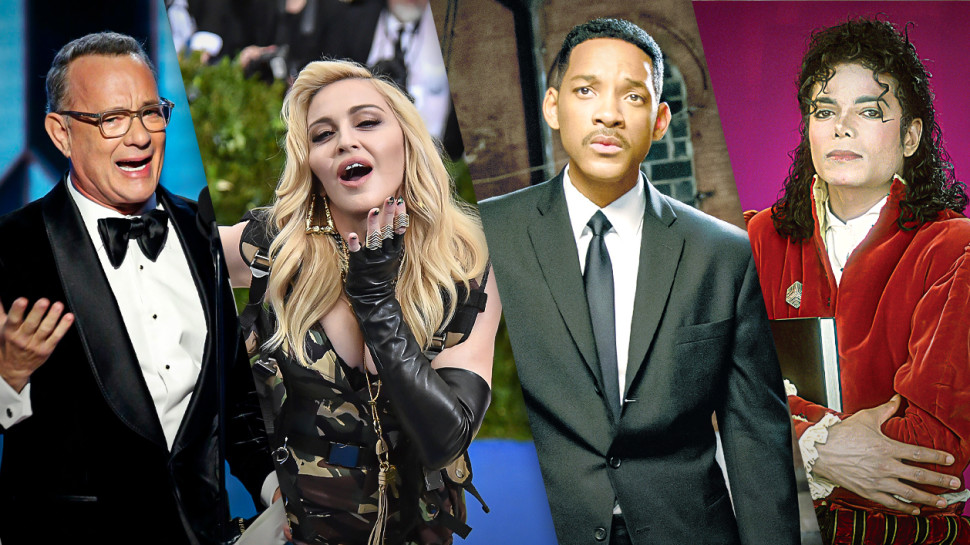 מייקל ג'קסון, ויל סמית, מדונה, טום הנקס (צילום: רויטרס,Getty images,יס)