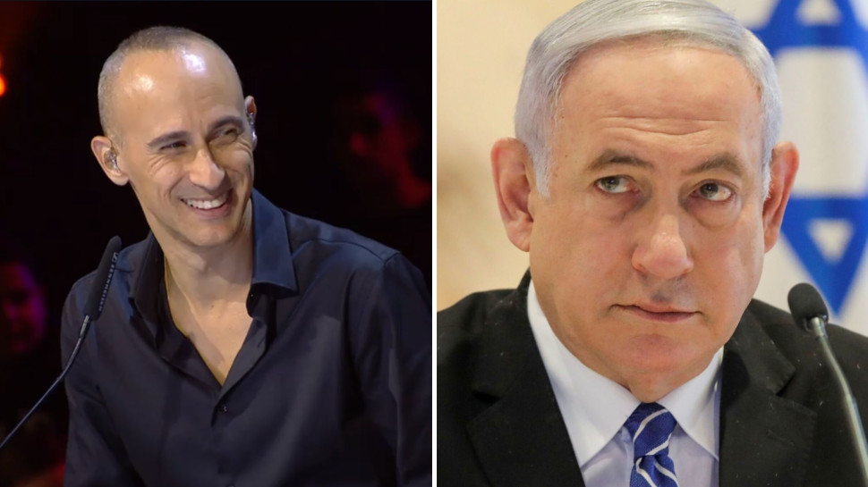 בנימין נתניהו, אסף אמדורסקי (צילום: רויטרס,צילום מסך קשת)