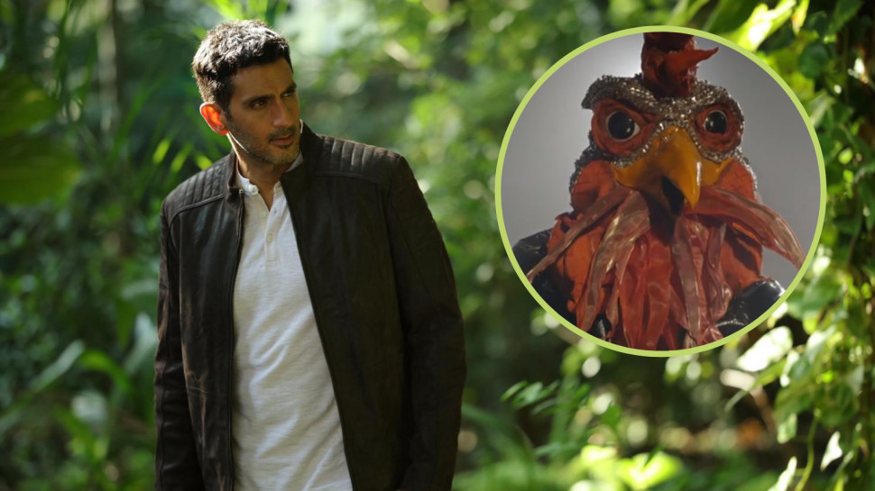 צחי הלוי, התרנגול ב"זמר במסכה" (צילום: דודי חסון,צילום מסך: קשת 12)