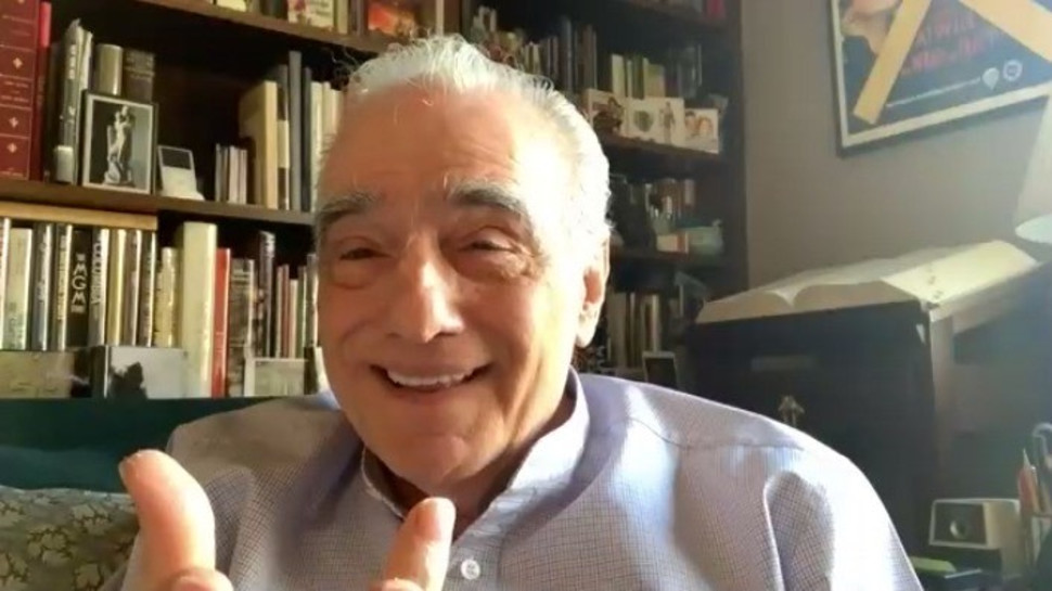 סקורסזה ומראייניו בוובינר (צילום: צילום מסך)