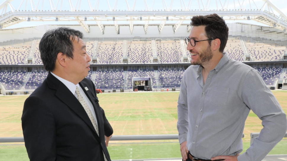 רון רוטר וקואיצ'י מיזושימה  (צילום: רפי דלויה)