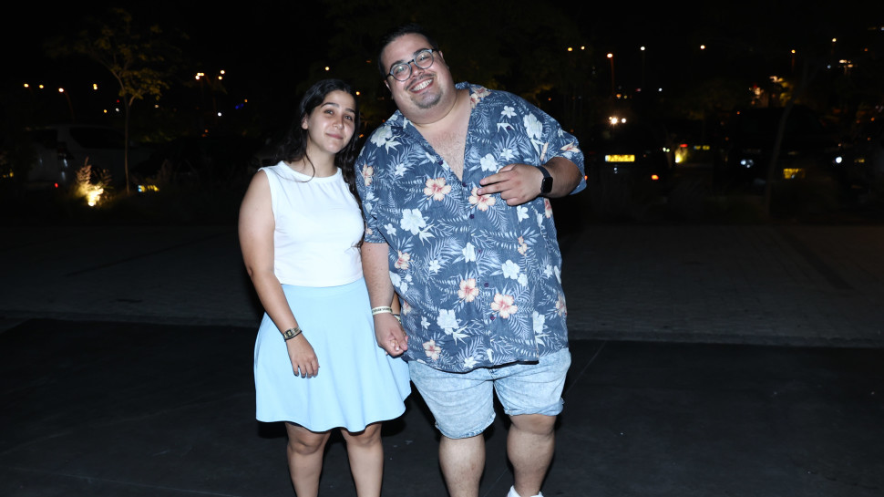 אוראל צברי וארוסתו (צילום: אלירן אביטל)
