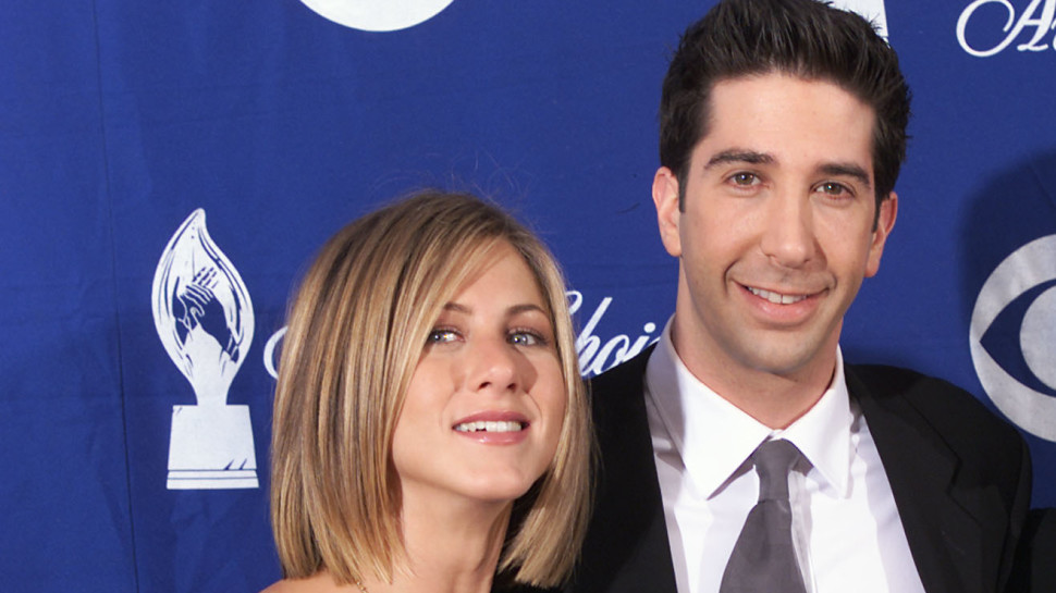 דיוויד שווימר, ג'ניפר אניסטון (צילום:  Kevin Winter/Getty images)