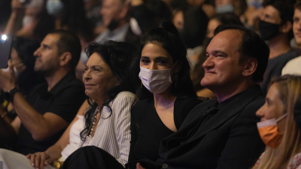 קוונטין טרנטינו, דניאלה פיק, מירית שם אור (צילום: שלומי פינטו)