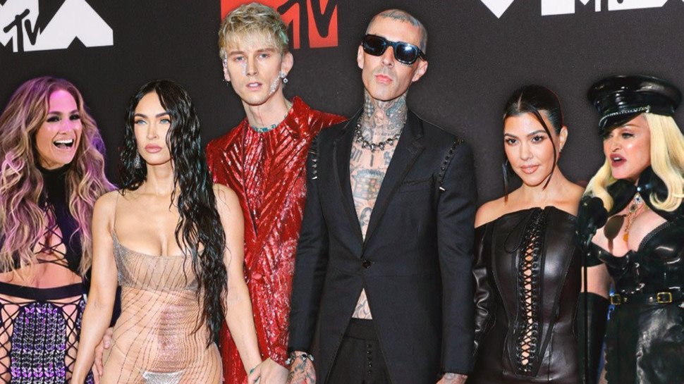 מדונה, קורטני קרדשיאן וטראוויס בארקר, מייגן פוקס ומשין גאן, ג'ניפר לופז (צילום: gettyimages)