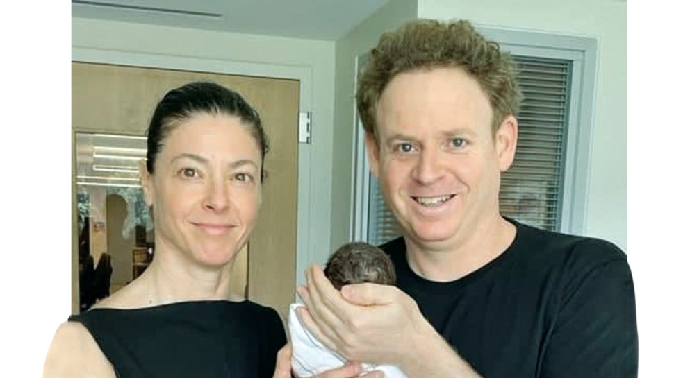 מרב מיכאלי וליאור שליין יחד עם אורי (צילום: פרטי)