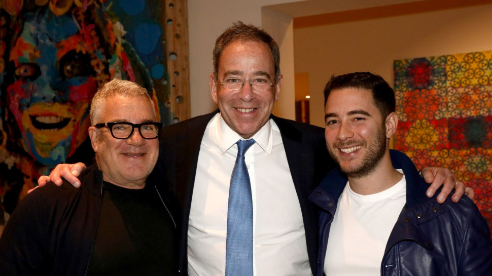 גיל עופר, תומס ניידס ועידן עופר (צילום: סיון פרג')