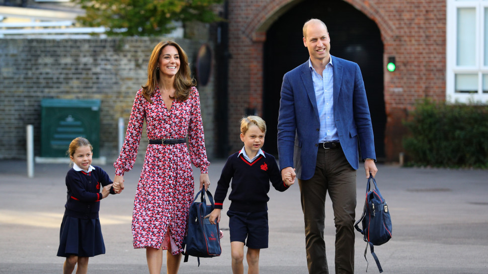 הנסיך ווליאם, קייט מידלטון, הנסיך ג'ורג', הנסיכה שרלוט (צילום:  WPA Pool )