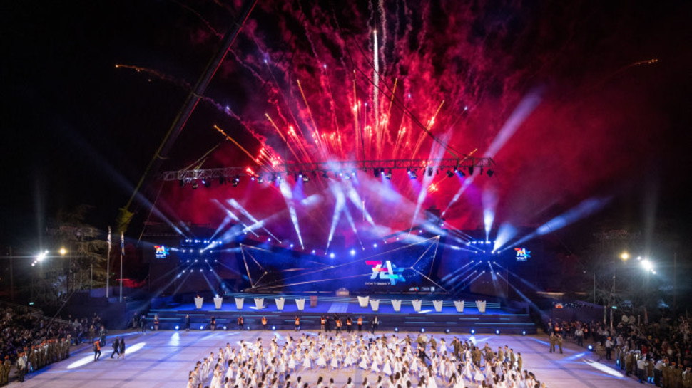 חזרות לטקס המשואות (צילום: יונתן זינדל, פלאש 90)