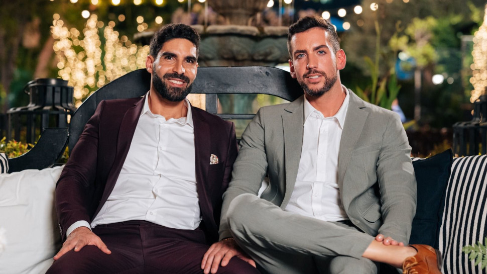 גיא דלאל ומתן וייס ב"חתונה ממבט ראשון" (צילום: דניס בוטנרו)