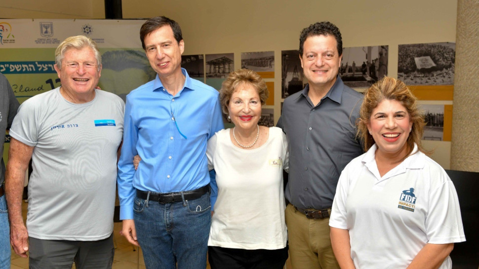 אורנה פסח, סאמר חאג' יחיא רעיה שטראוס חנן פרידמן ויורם יאיר (צילום: כפיר סיון)