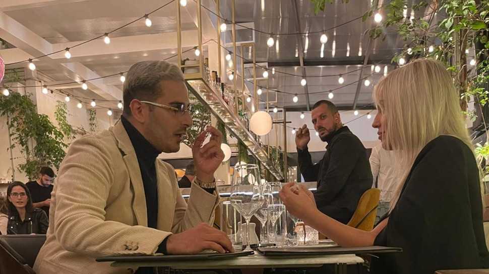 סיימון לבייב ובת הזוג הטרייה אנה (צילום: פרטי)