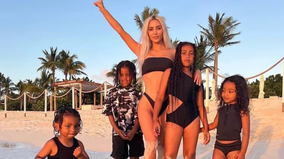 קים קרדשיאן וילדיה (צילום: צילום מסך אינסטגרם)