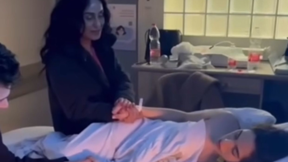 משי קליינשטיין בחדר הלידה (צילום: צילום מסך אינסטגרם)