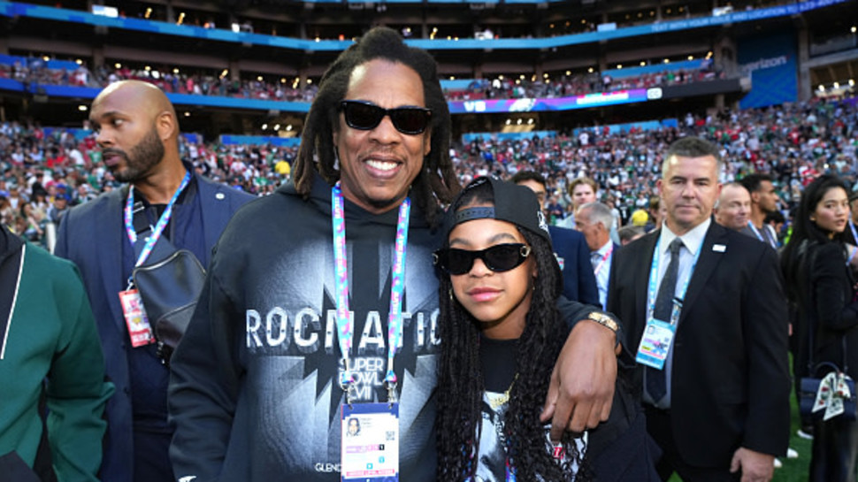 ג'יי זי ובלו אייבי. גמר הסופרבול 2023 (צילום: kevin mazur gettyimages)