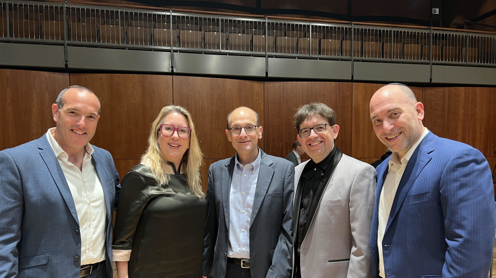 נתנאל הרשטיק, אופיר סובול, שלומי קודש, רייצ'ל הייסלר-שיינפלד ושי אברמסון (צילום: באדיבות דוברות סורוקה)