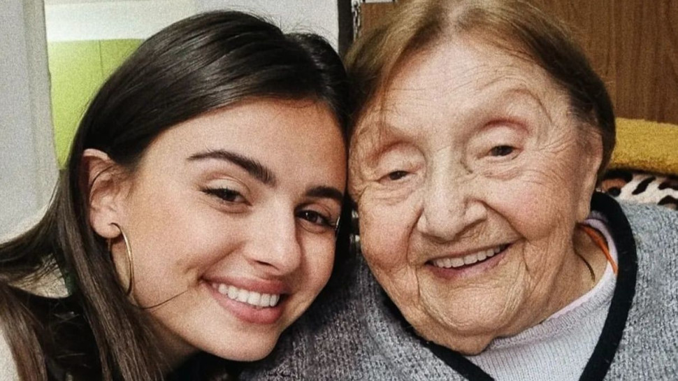 קים אור אזולאי וסבתה סוניה ינוביץ' ז"ל (צילום: צילום מסך אינסטגרם)