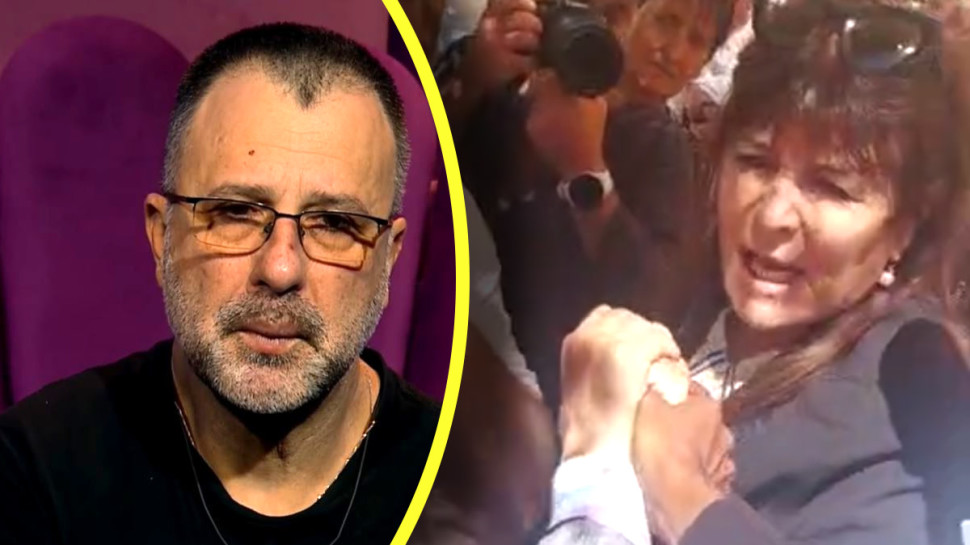 רינה מצליח בעימות בטקס יום הזיכרון בבאר שבע (צילום: טוויטר,צילום מסך רשת 13)