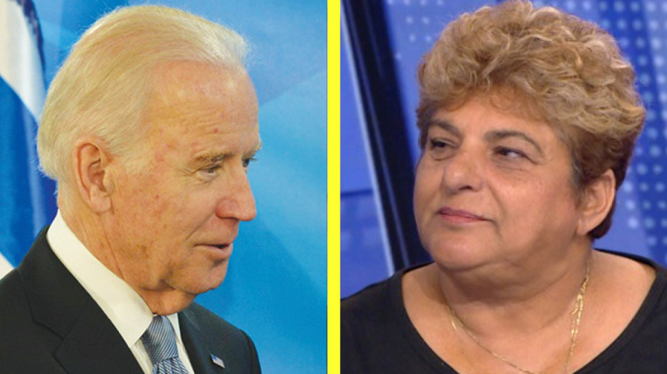 רחל אדרי, ג'ו ביידן (צילום: צילום מסך קשת,עמוס בן גרשום לע"מ)