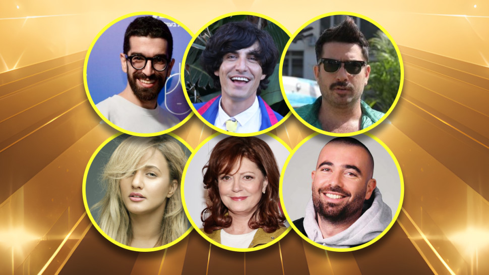 עומר אדם, סוזן סרנדון, עדן בן זקן, אביהו פנחסוב, מני ממטרה, חנן בן ארי (צילום: אור גפן,דניאל קמינסקי,ערן לוי,Getty images,זוהר שטרית,איתמר אריאלי)