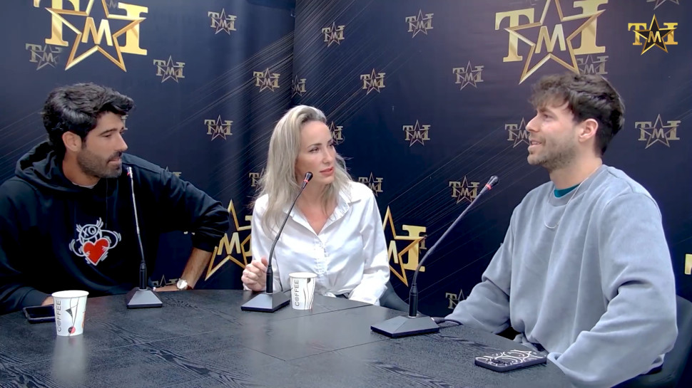 רם שטראוס וטל ארוס בפודקאסט של TMI (צילום: מערכת TMI)