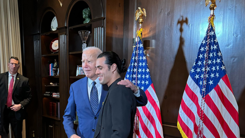 יהונתן מרגי, ג'ו ביידן (צילום: ללא קרדיט)