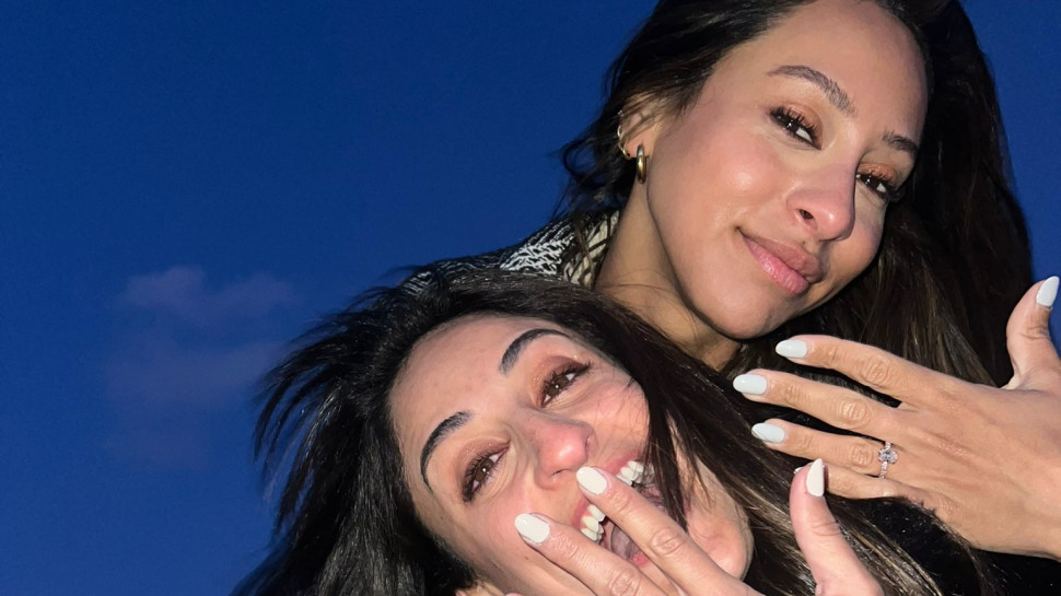 ירדן ג'רבי ובת הזוג עדי אמבר לאחר האירוסין  (צילום: פרטי)