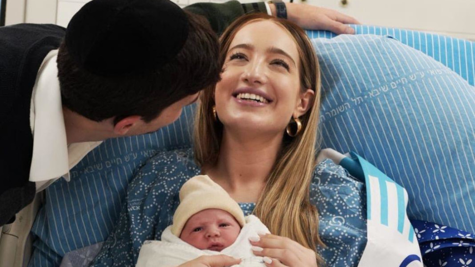 יעל צין ובעלה יצחק בחדר לידה (צילום: שירן פרץ,לנה סימנוביץ)